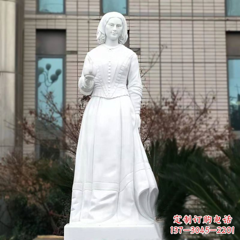 南丁格尔汉白玉石雕塑-医院医学院著名人物雕像