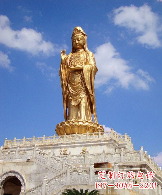 南海观音铜雕