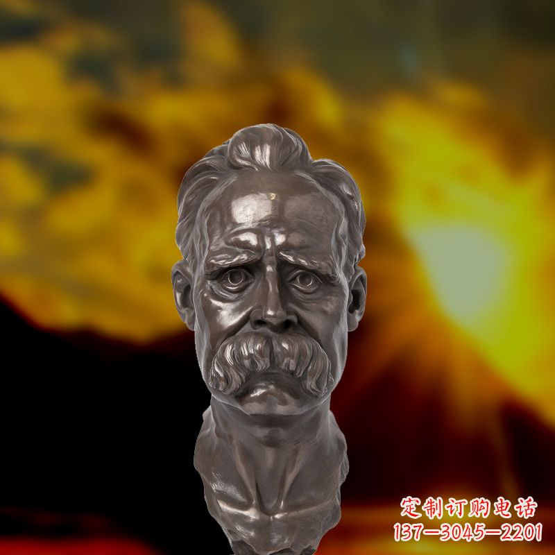 尼采铜雕头像