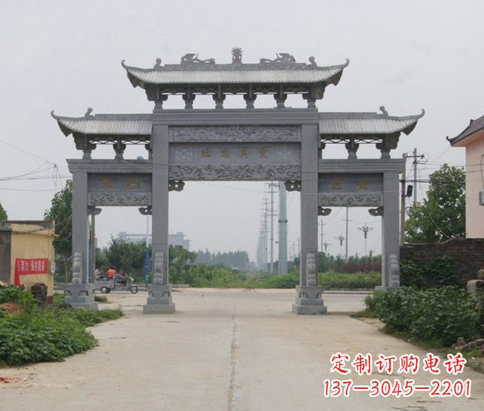 三门雕塑 - 农村/三门/牌坊