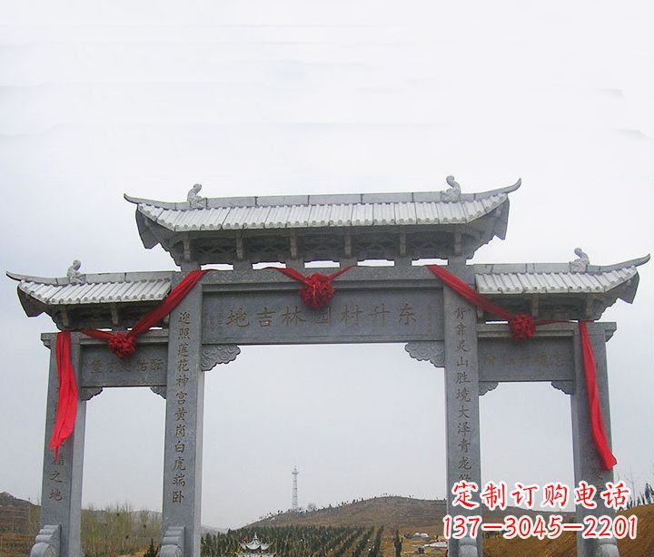 农村石牌坊石雕