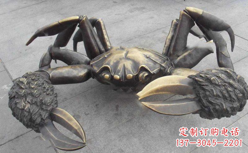 螃蟹动物铜雕