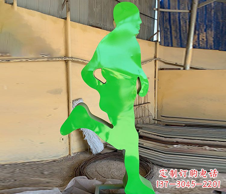 跑步人物不锈钢摆件