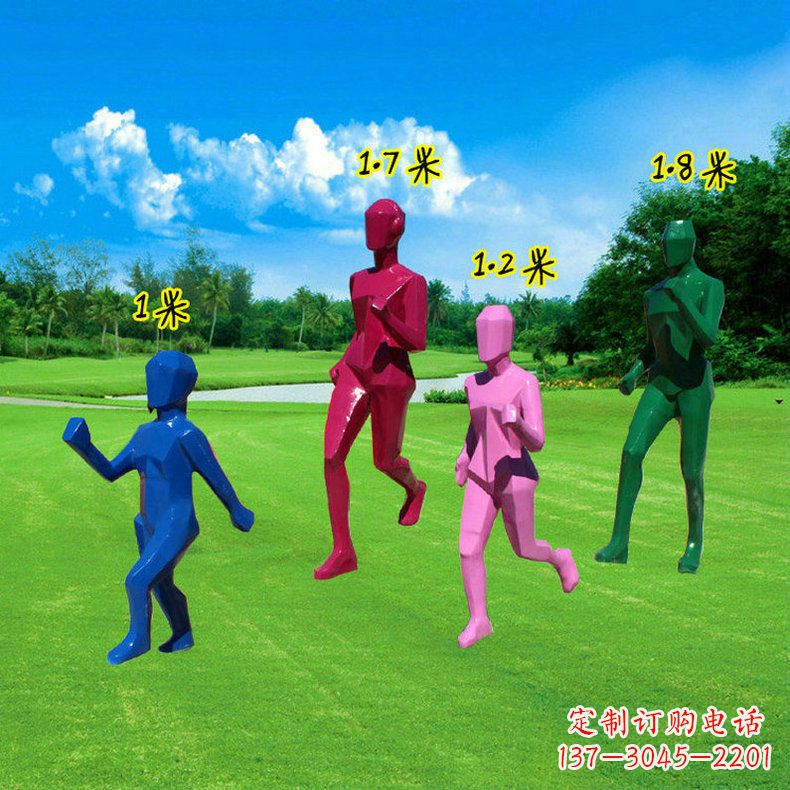 跑步人物雕塑玻璃钢