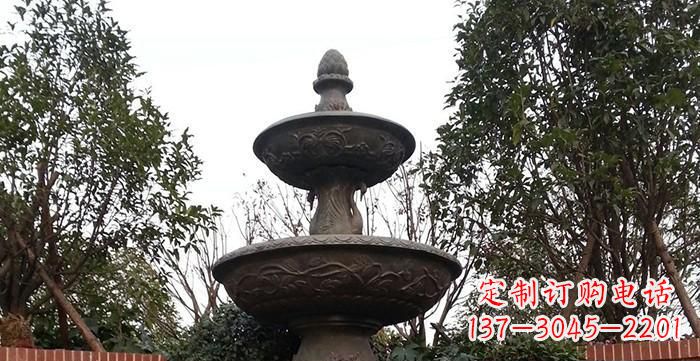 喷泉铜雕