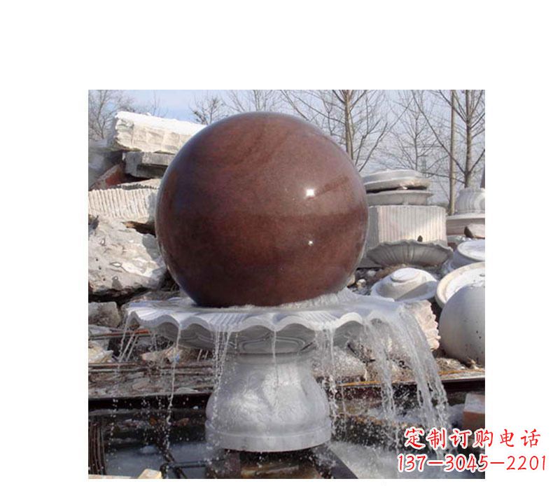 喷泉小型风水球石雕