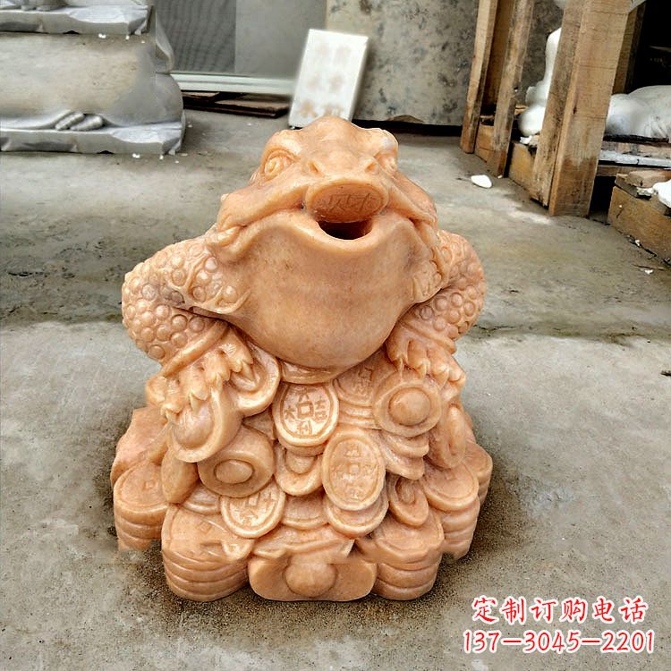 喷水金蟾水池喷泉水景动物雕塑