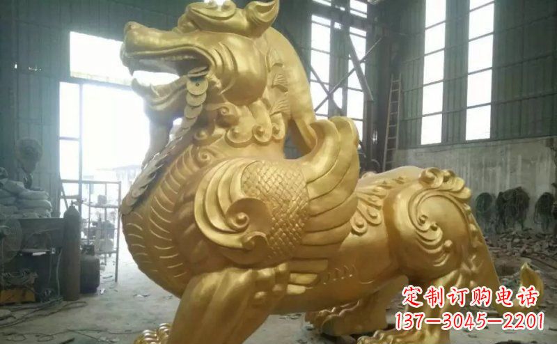 貔貅黄铜神兽铜雕