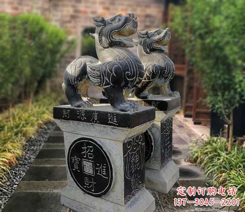 貔貅石雕小区看门雕塑