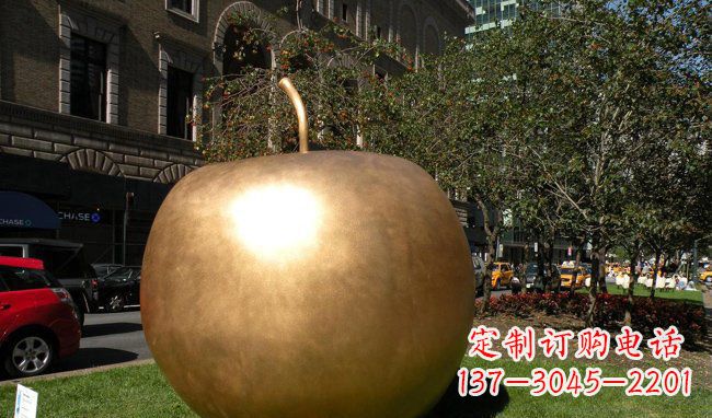 苹果城市景观铜雕