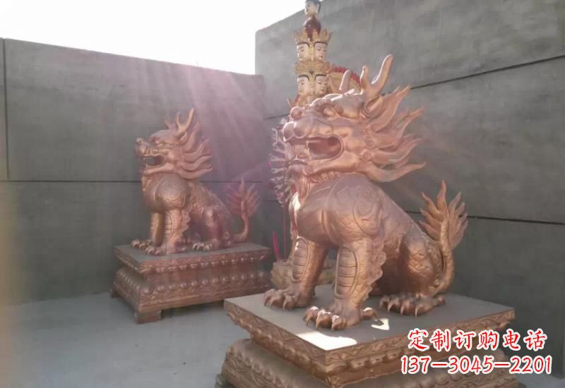麒麟铸铜雕塑222