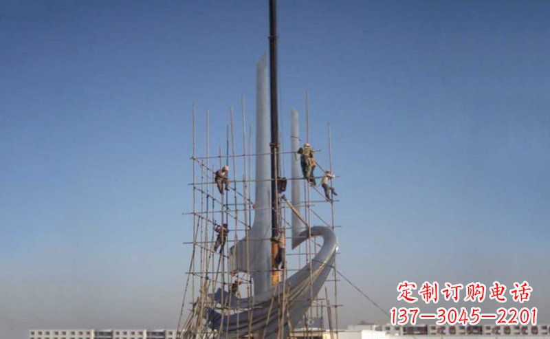 企业不锈钢抽象雕塑 (3)