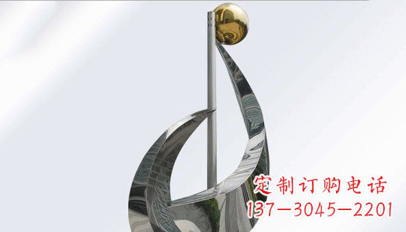 企业不锈钢抽象雕塑 (4)