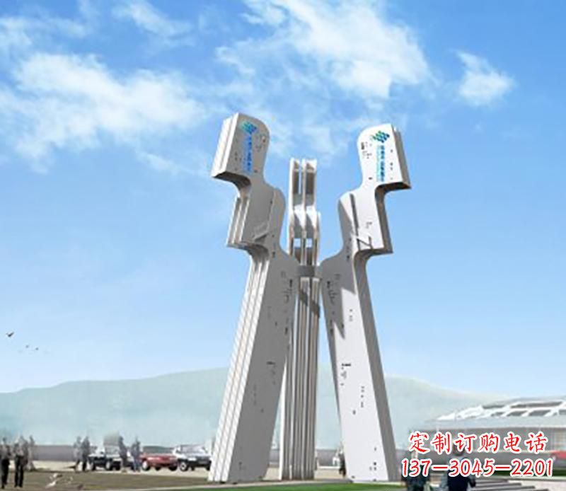企业不锈钢抽象雕塑