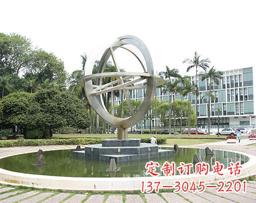 企业不锈钢抽象景观雕塑