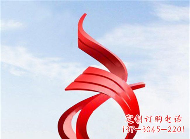 企业不锈钢大型崛起雕塑
