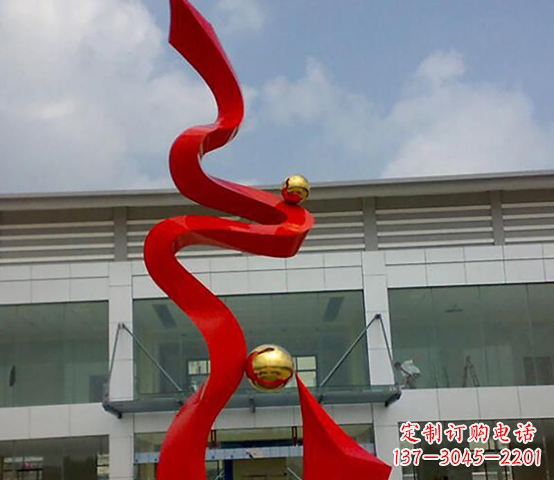 企业不锈钢飞翔景观摆件雕塑