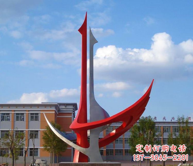 企业不锈钢合和景观雕塑