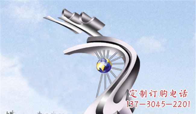 企业不锈钢腾飞抽象雕塑