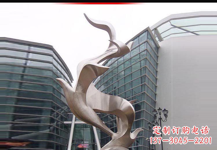 不锈钢雄鹰雕塑，永久定制精美景观