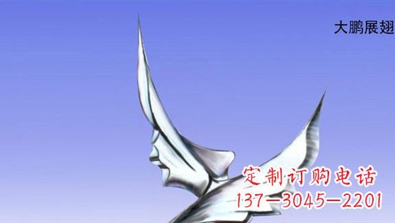 企业大鹏展翅不-锈-钢-雕-塑-