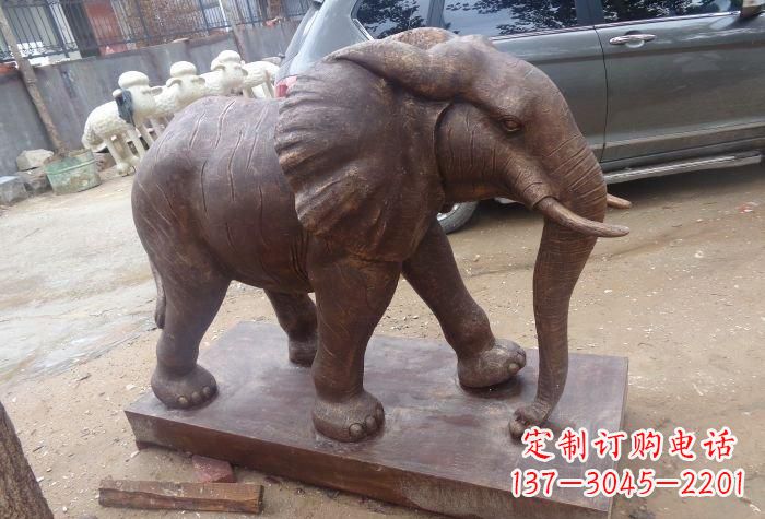 企业大象铜雕