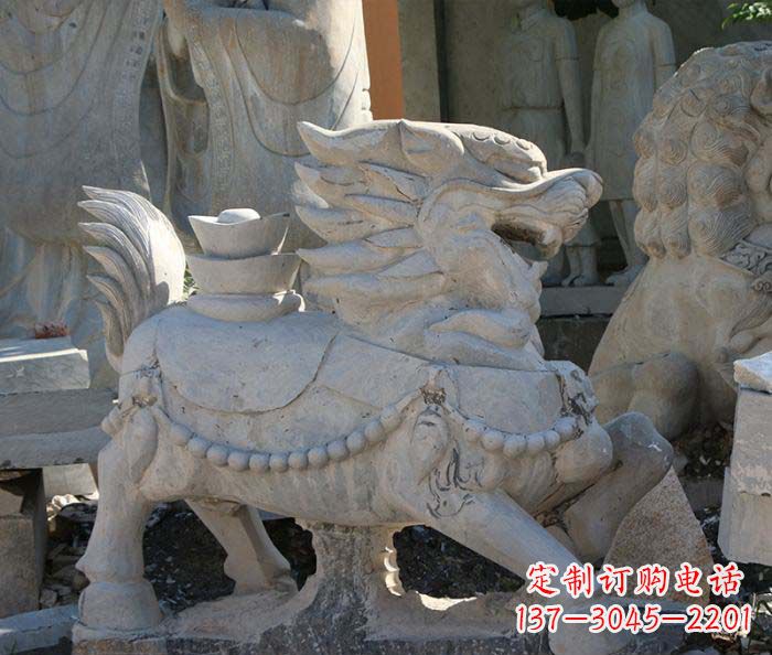 企业景观石雕麒麟 (2)
