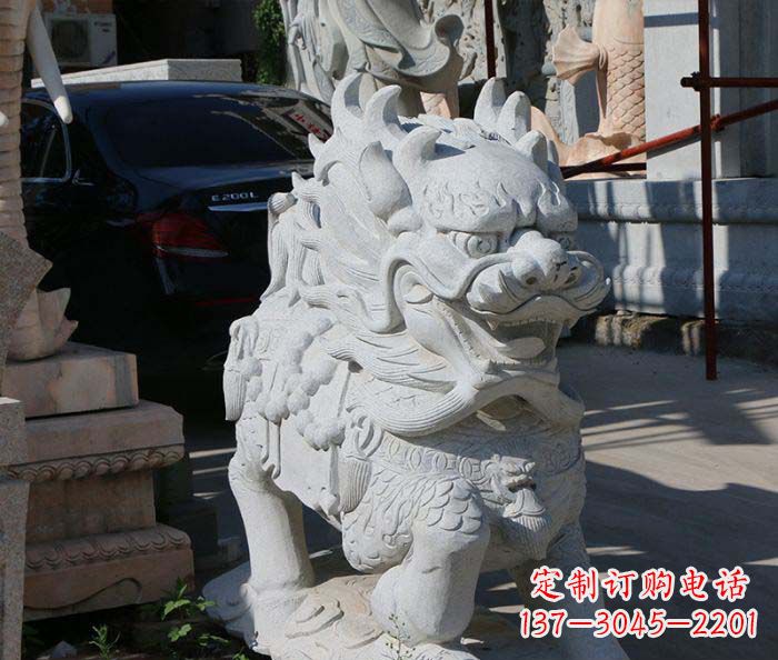企业景观石雕麒麟