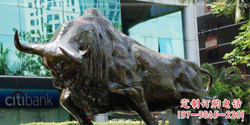 企业开荒牛景观铜雕