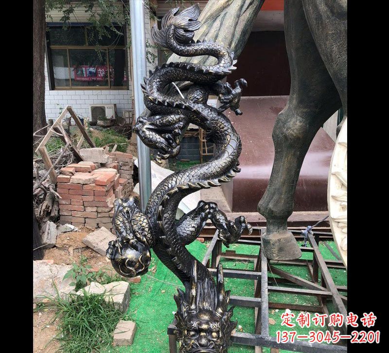 企业龙铜雕