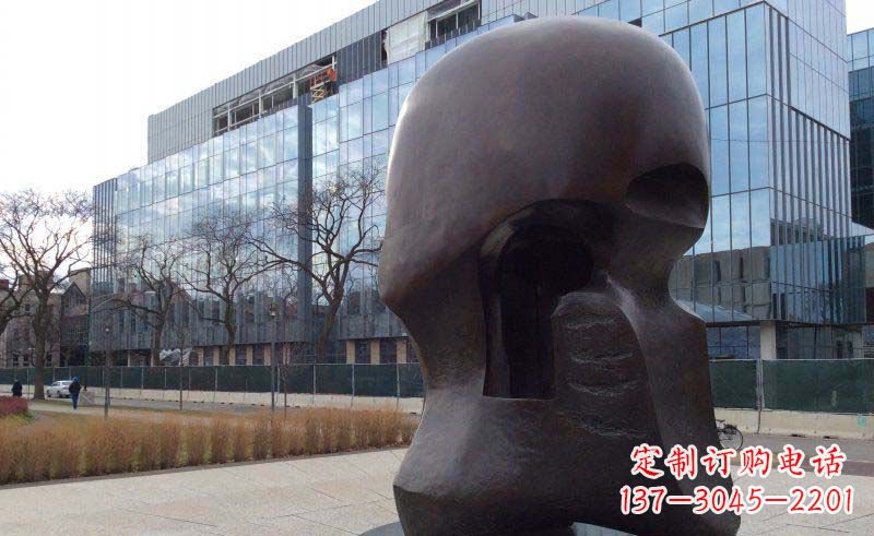 企业门口抽象铜雕