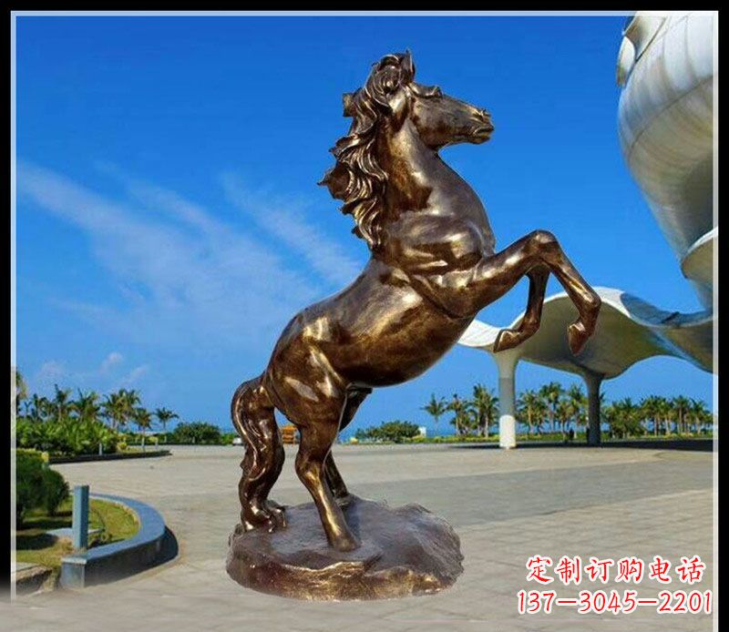 企业马到成功铜雕