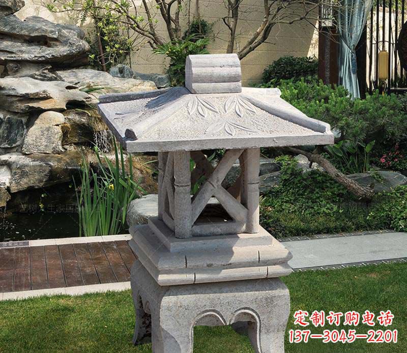 青石草坪照明灯石灯