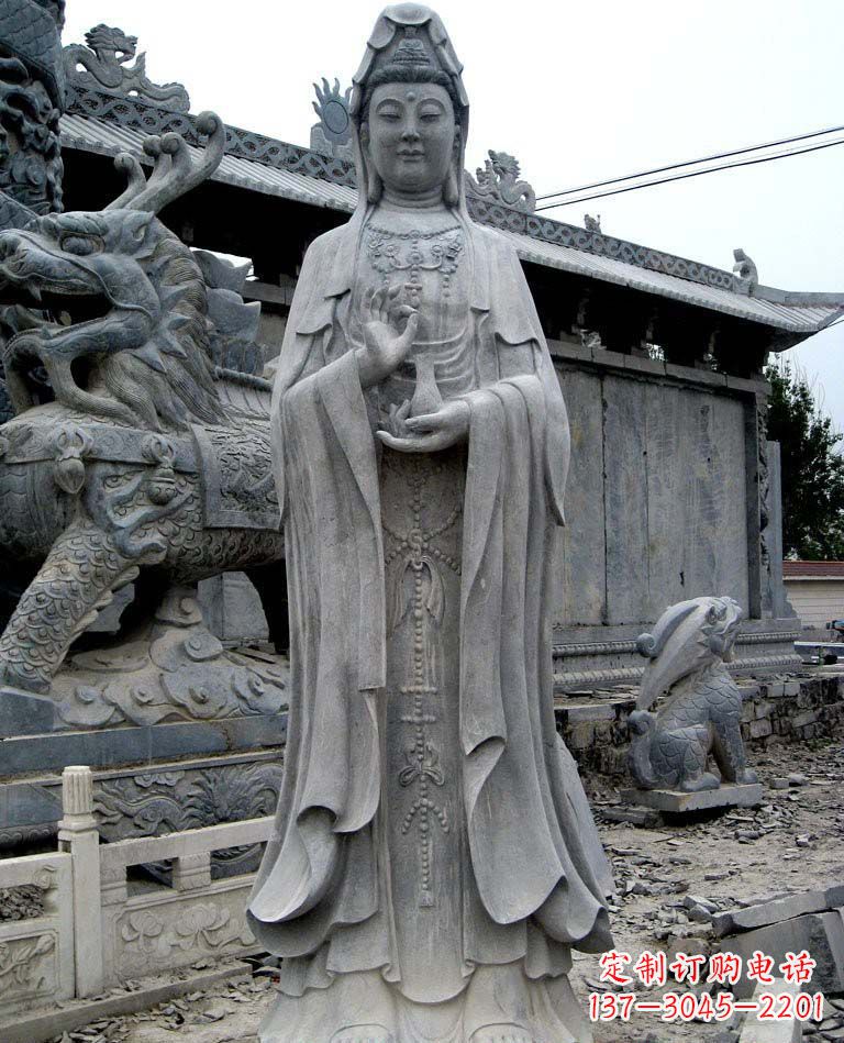 青石雕塑 - 青石/仿古/观音/雕像 青石雕塑 - 青石/仿古/观音/雕像