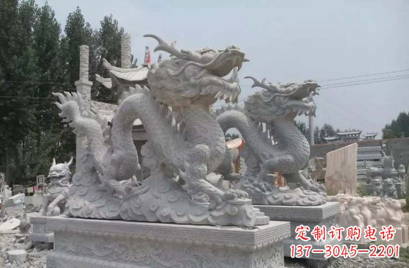 青石仿古龙石雕