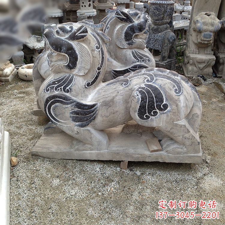 青石仿古辟邪貔貅石雕