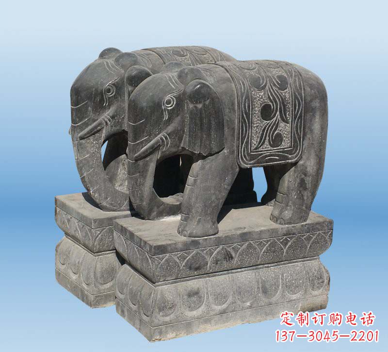 青石仿古石雕大象
