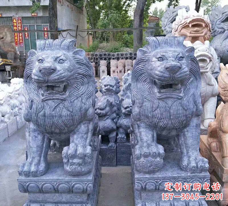 青石仿古西洋狮子石雕
