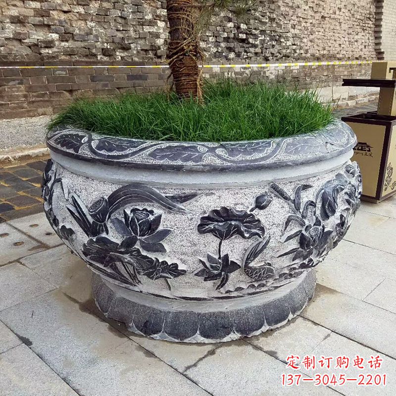 青石仿古鱼缸花盆