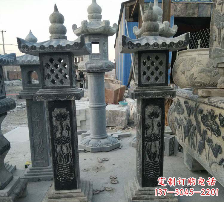 青石古代照明石灯