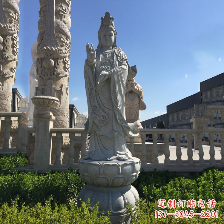 青石观音菩萨石雕塑