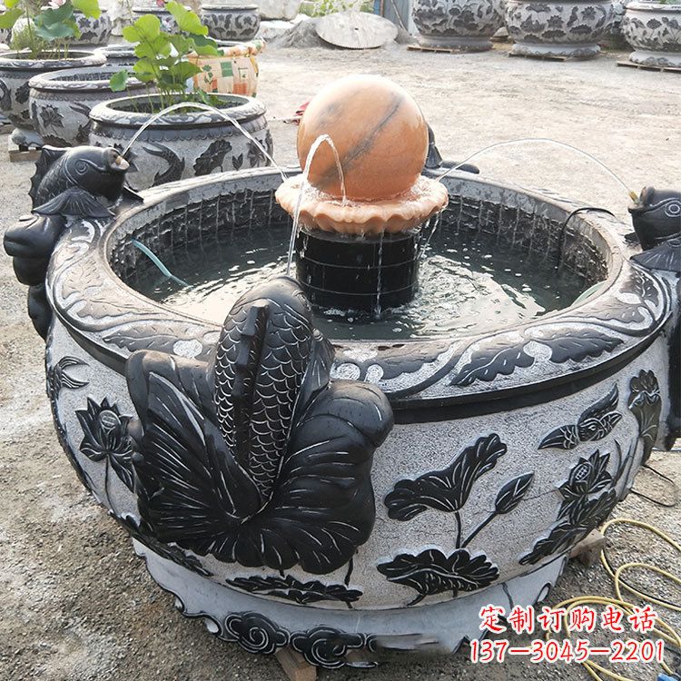 青石喷水鱼缸