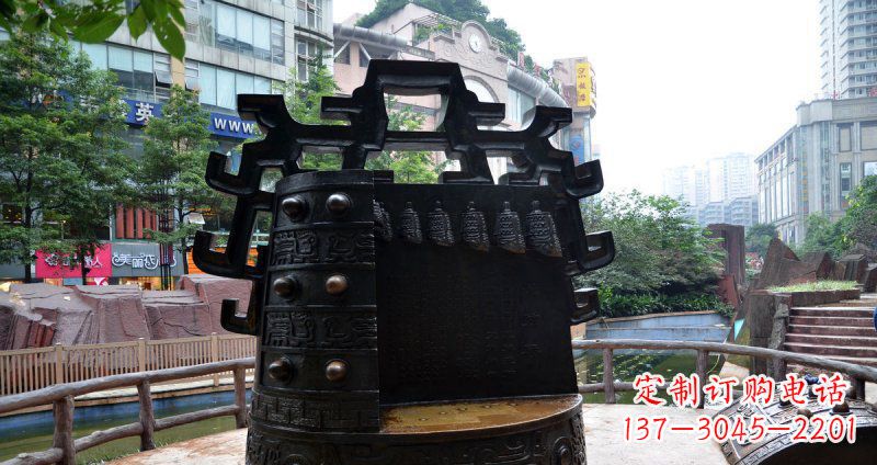 青铜编钟铜雕 (2)