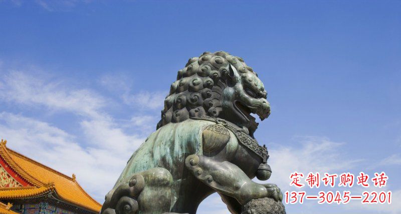 青铜故宫狮铜狮子雕塑