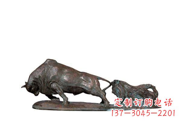 青铜开荒牛雕塑 青铜开荒牛雕塑