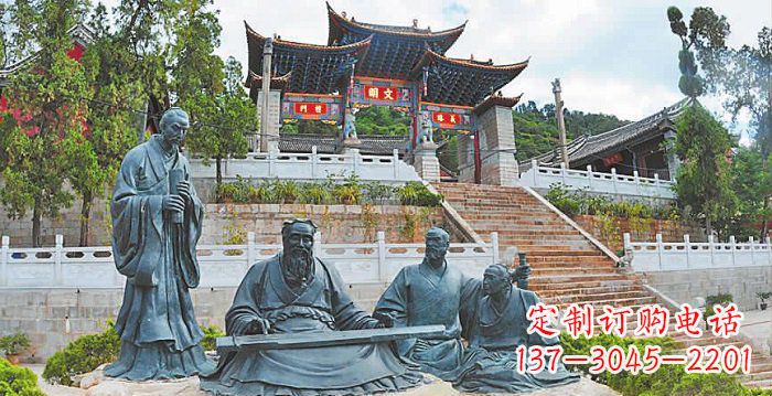 青铜孔子雕塑
