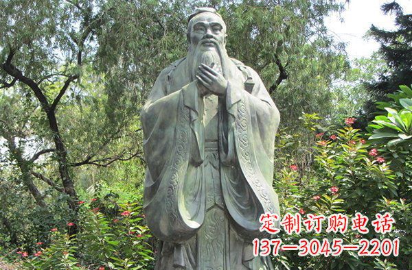 青铜老子公园名人铜雕