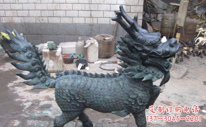 青铜麒麟古代神兽雕塑