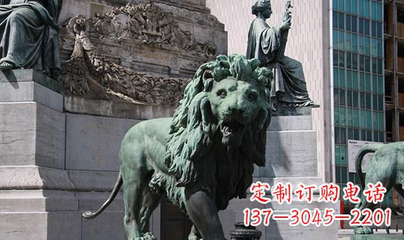 青铜狮子摆件 青铜狮子摆件