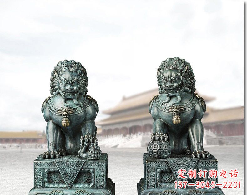青铜镇宅故宫狮雕塑